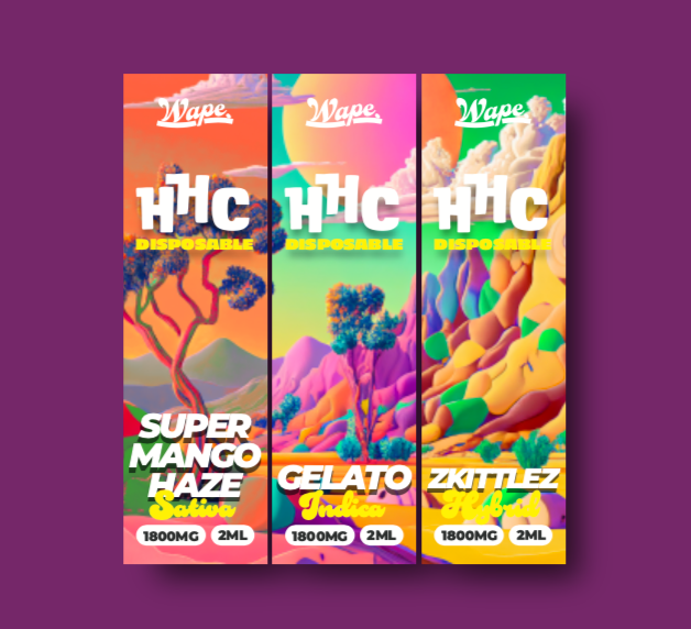 POD DESECHABLE HHC WAPE 90% 1.800MG/2ML SATIVA SUPER MANGO HAZE