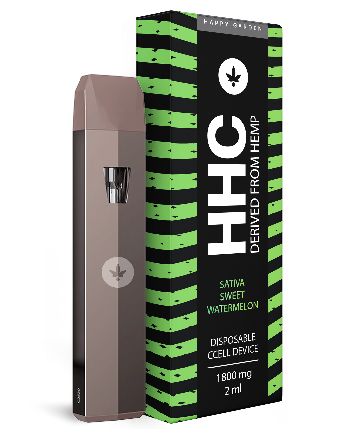 POD DESECHABLE HHC HAPPY GARDEN SATIVA SWEET WATERMELON 1800MG/2ML